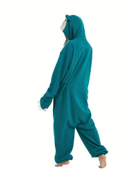 Cartoon Animals Halloween Pajama Long Sleeve Hooded Jumpsuit