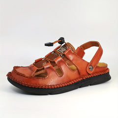 Men's Casual Stitch Closed Toe Slip On Sandals Anti-skid Rubber Sole