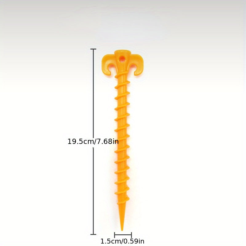 5pcs Outdoor Climbing Tent Ground Nails Spiral Plastic Nail