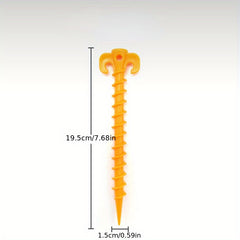 5pcs Outdoor Climbing Tent Ground Nails Spiral Plastic Nail