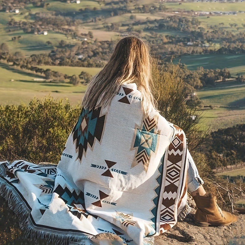 Vintage Picnic Mat Bohemian Style Blanket for Camping