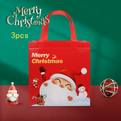 Christmas Tote Bag Santa Claus Pattern Waterproof Handbag