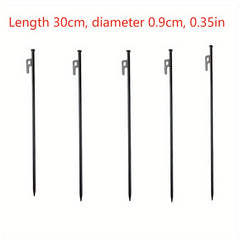 5pcs Lengthened & Thickened Steel Tent Nails for Camping, Beach, Ground