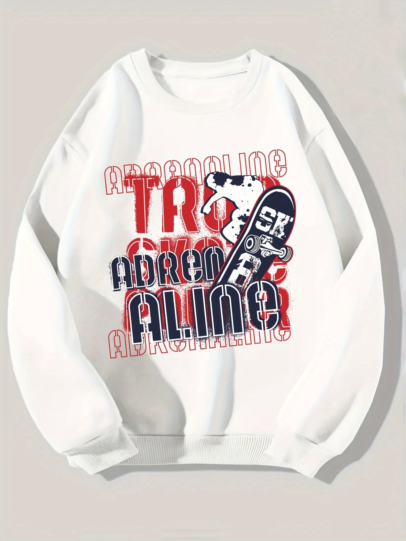 Skating Guy Sweatshirt Men's Casual Pullover For Spring Fall