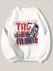 Skating Guy Sweatshirt Men's Casual Pullover For Spring Fall