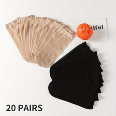 20 Pairs Women's Lace Mesh & Mid Tube Socks Stockings