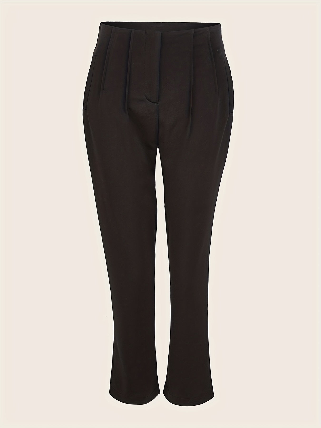 Solid Ruched Pants Casual Cropped Versatile Pants