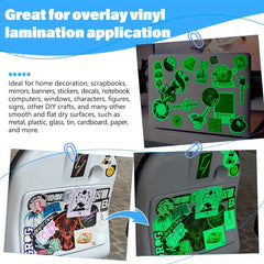 5 Sheets Glow-In-The-Dark Inkjet Printable Sticker Paper, Waterproof Vinyl Decal