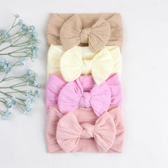 4 Piece Baby Headbands Set Bow Elastic for Newborn & Infants