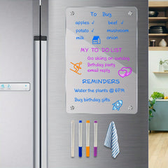 20x30 Acrylic Magnet Dry Erase Board Fridge Calendar with 4 Markers
