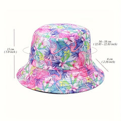 Printed Basin Hat Double-sided Bucket Hat Sun Hat