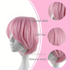 Men's Short Wig With Bangs for Parties and Holidays