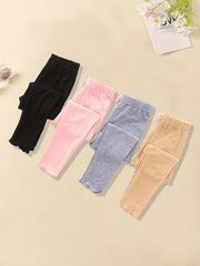 Girls' Bow Knot Elastic Leggings Pants Kids Clothing
