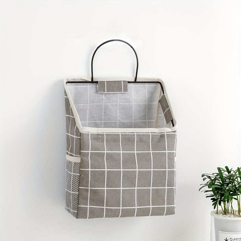 Bedroom Storage Hanging Bag Wall Fabric Desktop Linen Storage Bag