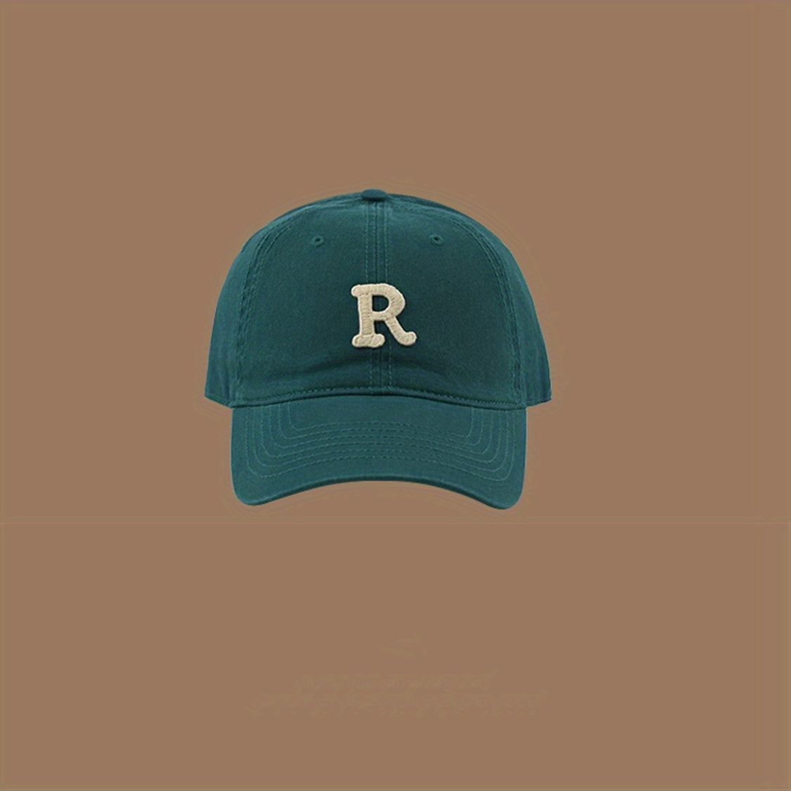 Men's Cotton R Letter Baseball Cap Sunshade Peaked Cap