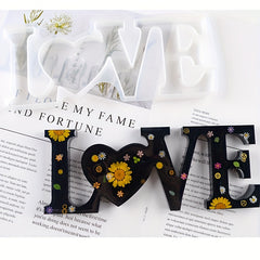 Love Letter Resin Casting Mold Silicone Cake Jewelry Making Epoxy Mold Craft DIY