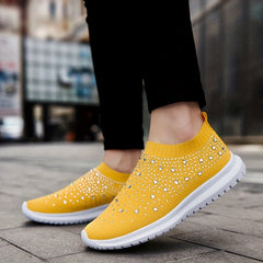 Women's Rhinestone Sock Sneakers Slip On Shoes