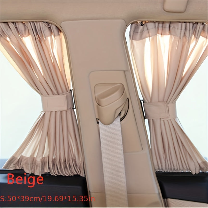 2pcs Car Sun Shade Side Window Curtain UV Protection Visor Blinds Cover