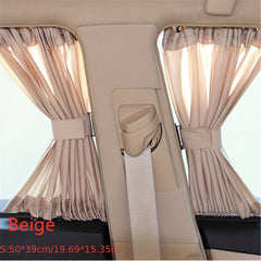 2pcs Car Sun Shade Side Window Curtain UV Protection Visor Blinds Cover
