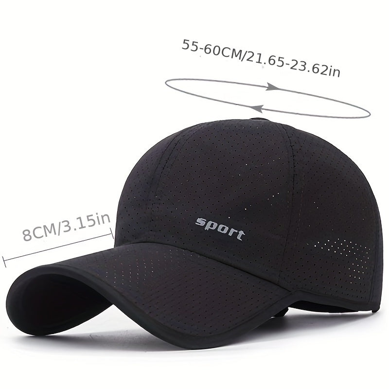 Summer Mesh Quick Drying Hat Men's Baseball Cap Sunshade Breathable