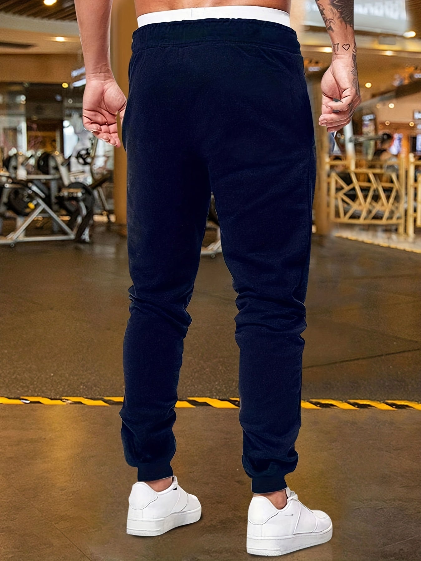 Colorful Skulls Print Warm Sweatpants Drawstring Jogger Pants