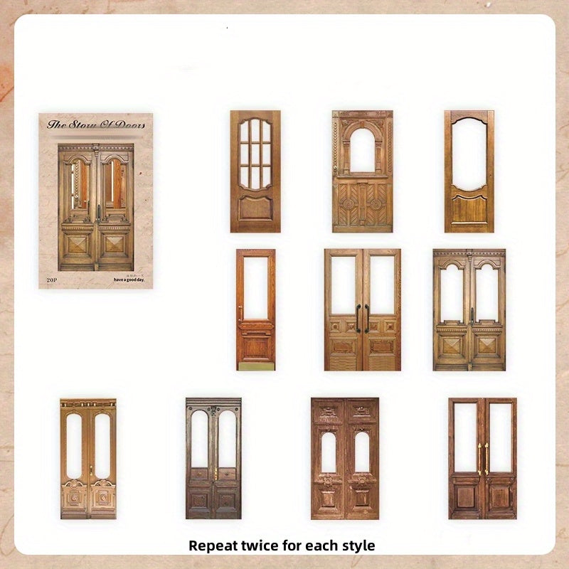 20pcs Hollow Cards Story Series DIY Decoration Material Non Adhesive
