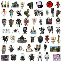 50pcs Toilet Man Series Phone Case Stickers Waterproof Decoration DIY