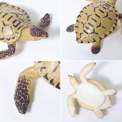 12pcs Mini Marine Animal Figures Set with Seaweed Toys - Ocean Creatures