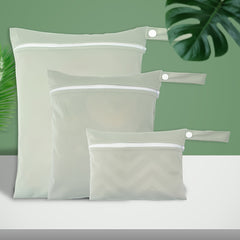 3pcs Reusable Washable Diaper Bags Adjustable Durable Polyester