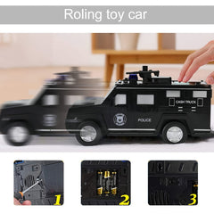 Kids Electronic Piggy Bank Armored Car with Light Password ATM Bank