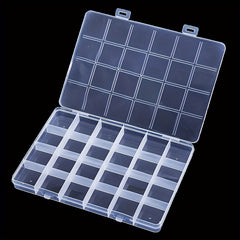 Plastic Storage Box Jewelry Organizer Clear Container Rectangle Flower Shape
