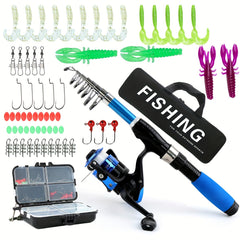 Telescopic Fishing Rod and Spinning Reel Combo Set