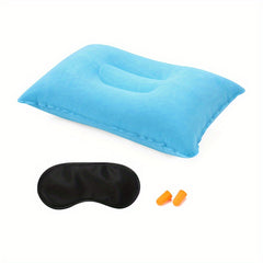 Flocking Inflatable Pillow for Camping Travel
