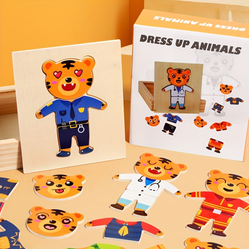 Little Bear Dress Up Puzzle Toy for Boys and Girls