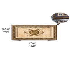 Golden Print Kitchen Rugs Non Slip Stain Resistant Waterproof