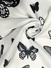 Butterfly Print Flare Leg Pants Casual Forbidden Pants