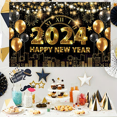 Year Backdrop Banner Cloth Background for Party Decorations