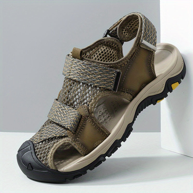 Men's Lightweight Non Slip Hook And Loop Sandals Quick Drying
