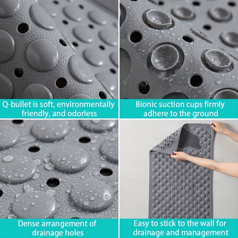 Square Bathroom Mat Anti Slip Pad Shower Anti Drop Suction Cup Floor Mat