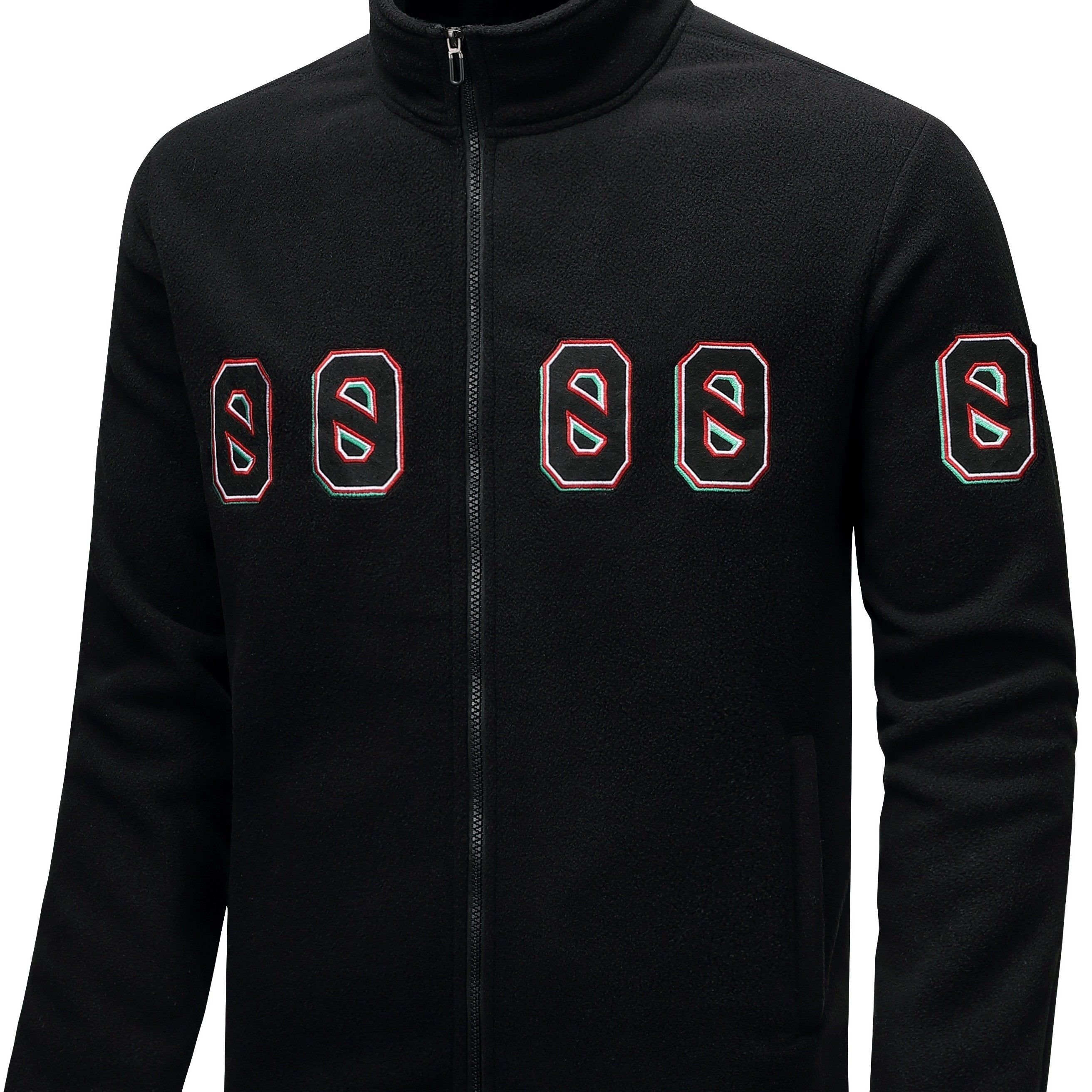 Men's Plush Fleece Jacket Zip Up Coat