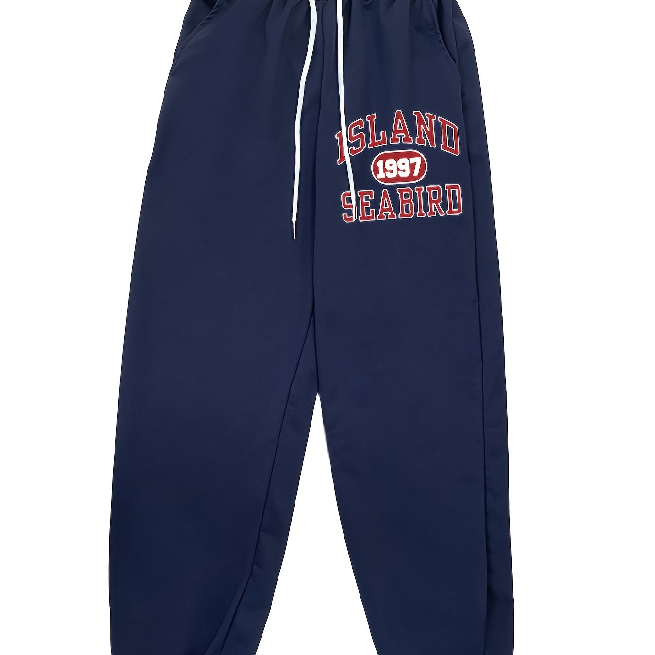 Men Letter Graphic Print Drawstring Joggers Sweatpants