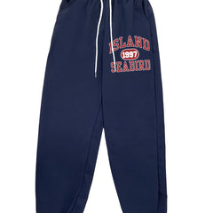 Men Letter Graphic Print Drawstring Joggers Sweatpants