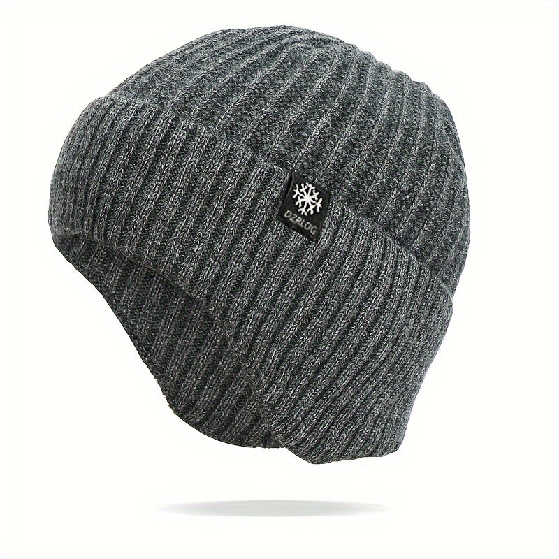 Outdoor Skiing Knitted Hat Thickened Ear Protection Beanie & Scarf