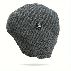 Outdoor Skiing Knitted Hat Thickened Ear Protection Beanie & Scarf