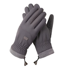 Men's Plus Fleece Windproof Waterproof Gloves for Driving Riding