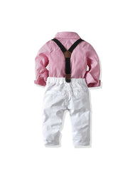 Boys Formal Outfit Long Sleeves Shirt Set