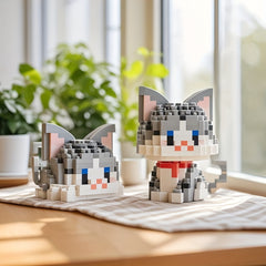 Mini Cat Collection DIY Block Animal Series for Desk Decor & Holiday Gifts