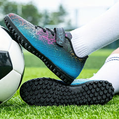 Adult Turf Football Boots Hook Loop Fastener Outdoor Anti-skid Soccer Cleats