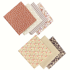 7pcs 49 78 49 Coffee Series Floral Cotton Fabric Quilting Patchwork Fabric