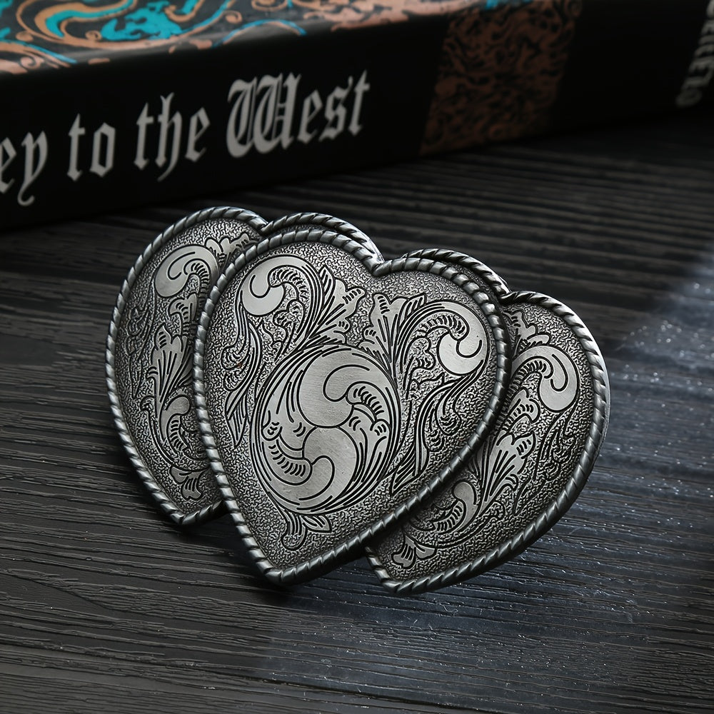 Western Cowboy Men's Heart Horse Belt Buckle